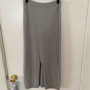 grey knit free people midi skirt